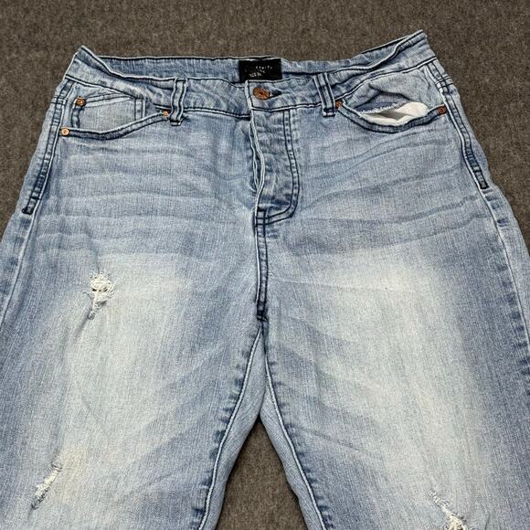 Celebrity Pink Jeans Womens Size 9/29 (30X28) Distressed High Rise Straight Leg‎ - Picture 13 of 15